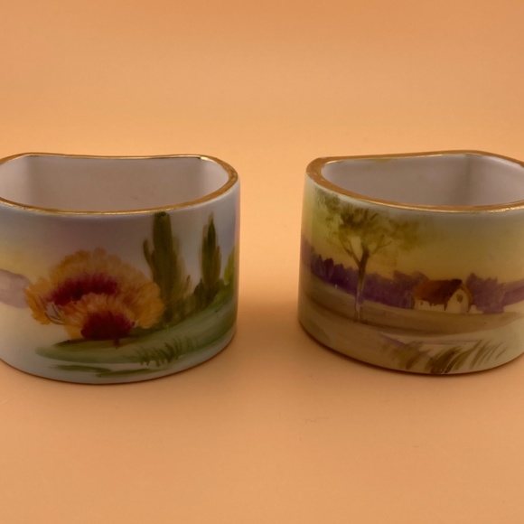 Vintage Nippon Hand Painted Napkin Rings - Set of Two - Picture 4 of 6